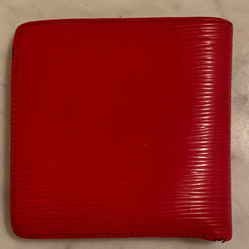 Red leather Louis Vuitton wallet - Picture 2 of 8